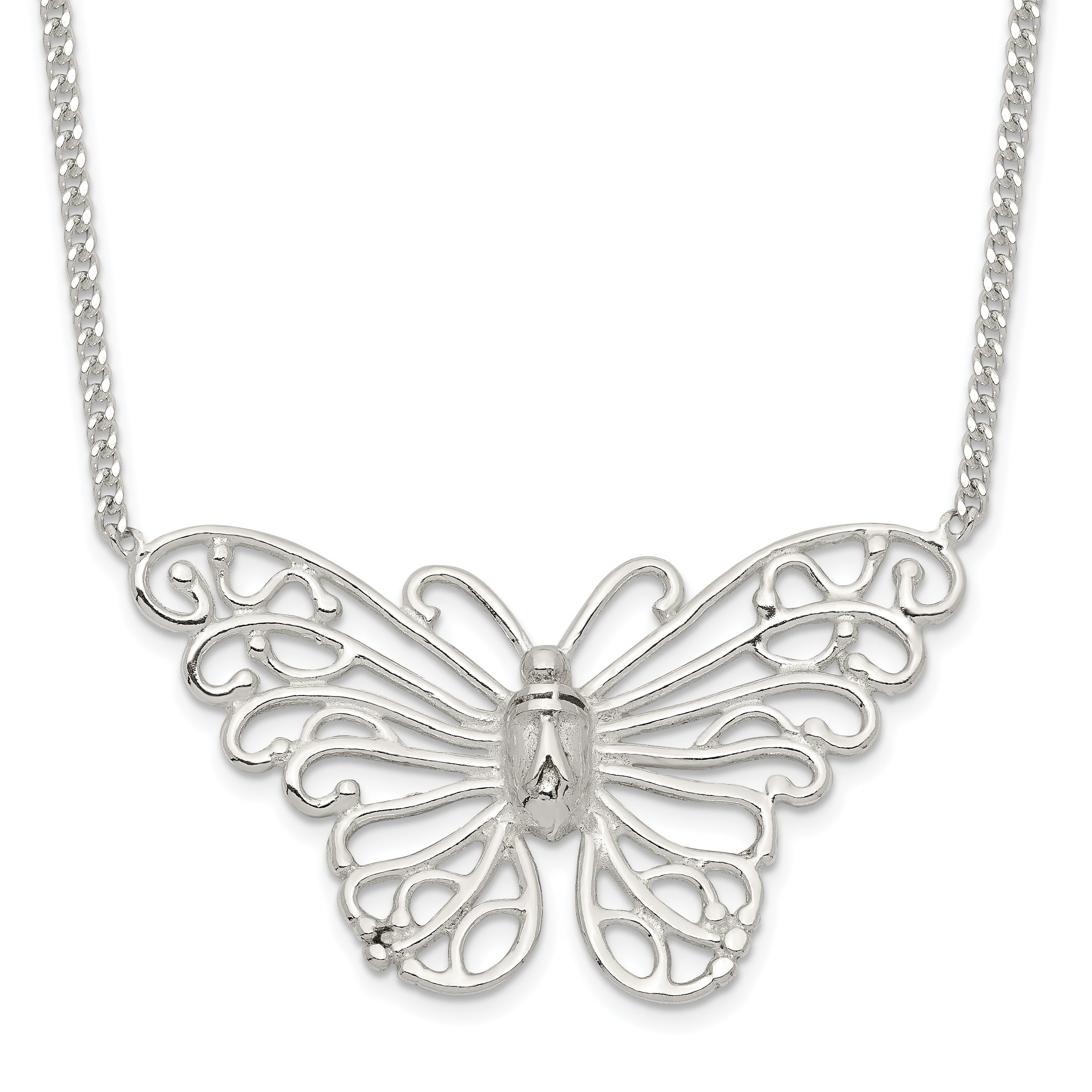 Sterling Silver Butterfly Necklace Main image