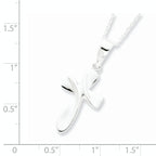 Sterling Silver Rhodium-plated Cross Necklace