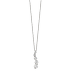 Sterling Silver CZ Journey Necklace