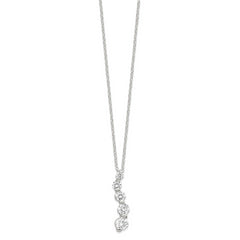 Sterling Silver CZ Journey Necklace