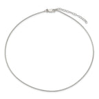 Sterling Silver 1.35mm With  2in extender Neckwire Chain