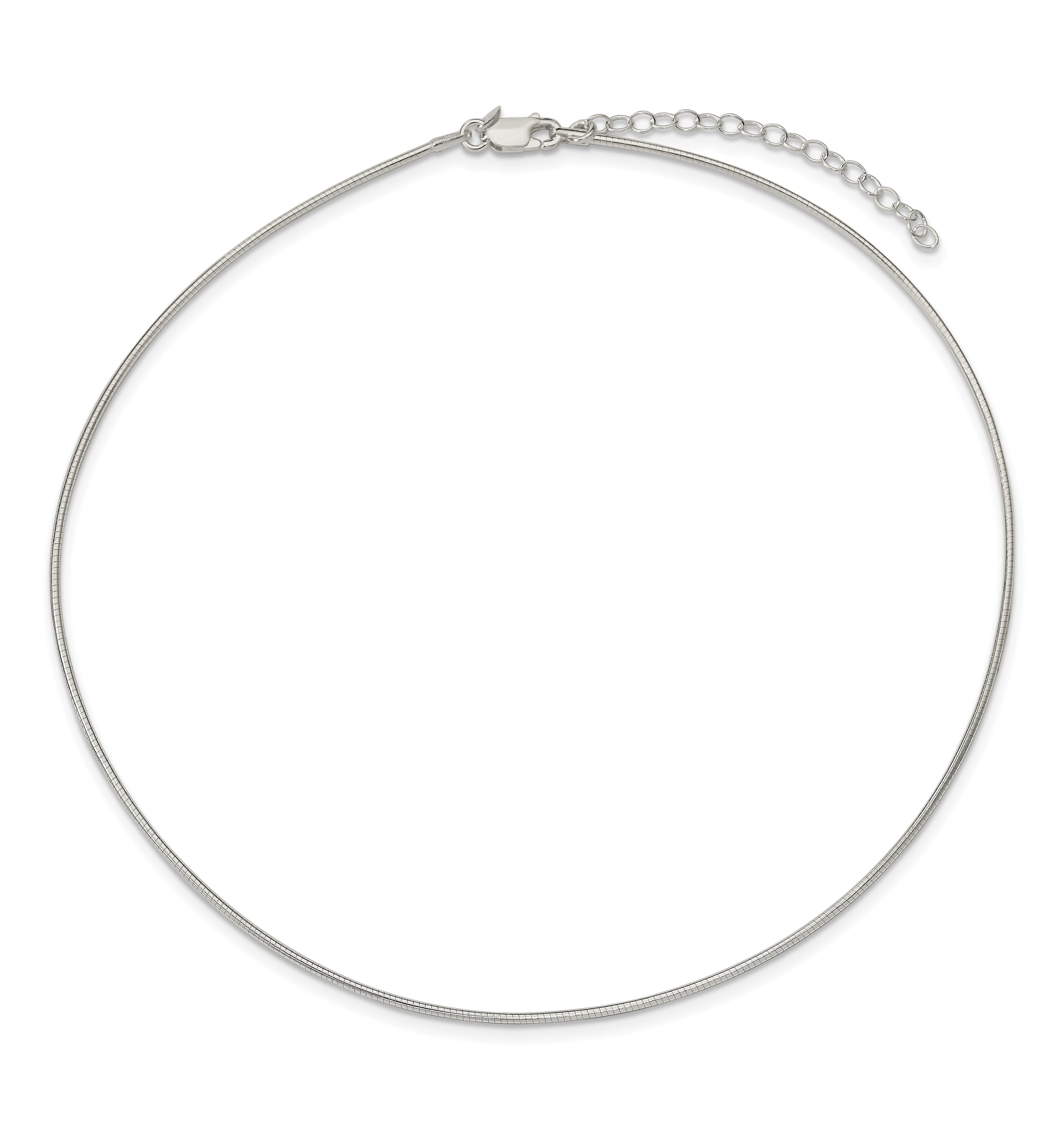 Sterling Silver 1.6mm With  2in extender Neckwire Chain