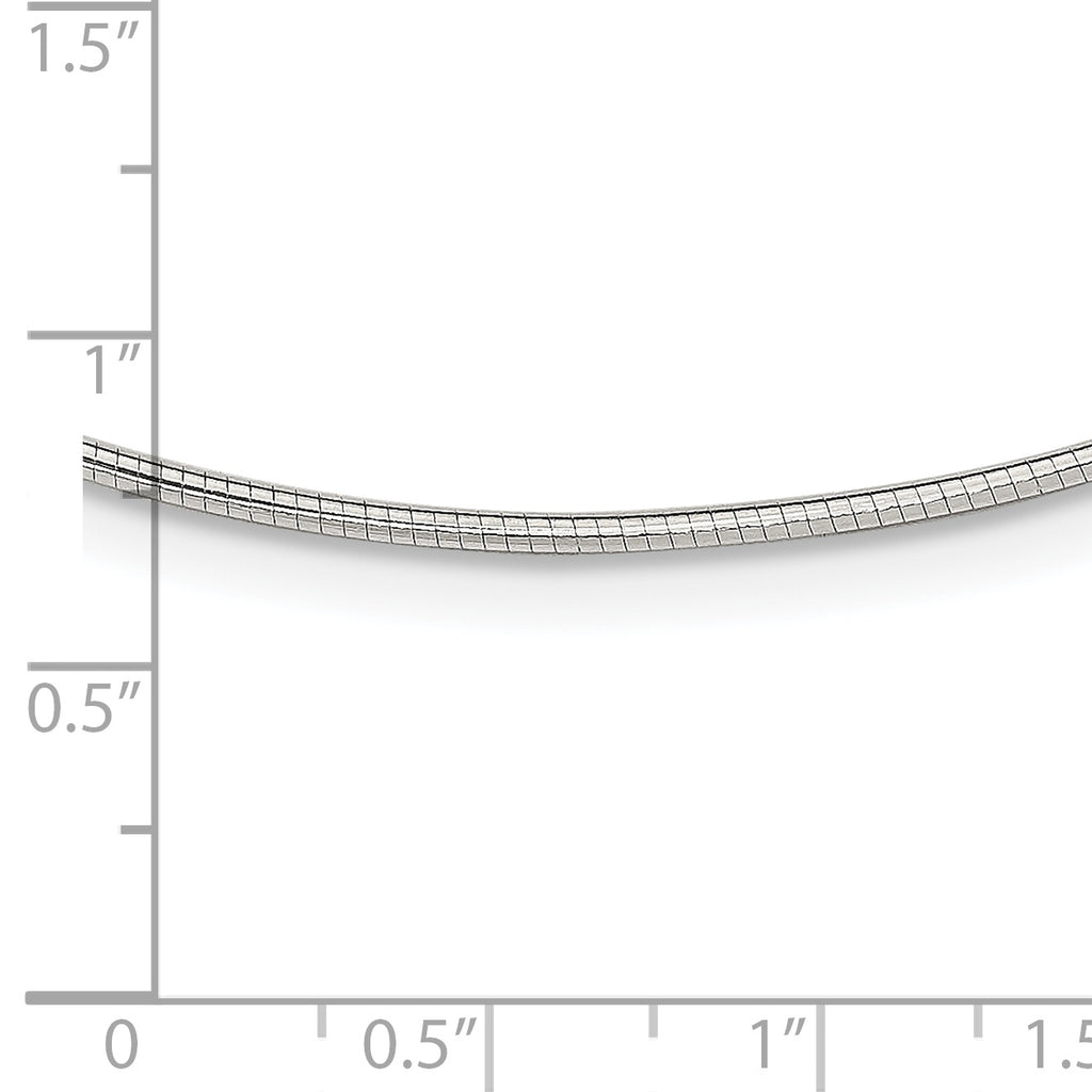 Sterling Silver 1.6mm With  2in extender Neckwire Chain