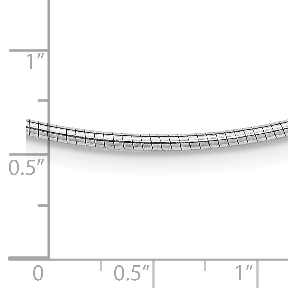 Sterling Silver Rhodium-plated 2mm Round With 2in ext Cubetto