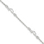 Sterling Silver Dolphin 5-Station 10 inch Plus 1 inch Extender - Total 11 inch Anklet