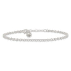 Sterling Silver Clover Dangle 10 inch Plus 1 inch Extender - Total 11 inch Anklet