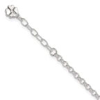 Sterling Silver Clover Dangle 10 inch Plus 1 inch Extender - Total 11 inch Anklet