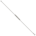 Sterling Silver Polished Fancy Love Ring Anklet