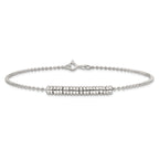 Sterling Silver Polished Fancy Love Ring Anklet