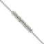 Sterling Silver Polished Fancy Love Ring Anklet