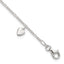 Sterling Silver Heart Dangle Anklet
