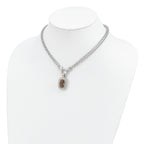 Sterling Silver Flash Gold-plated CZ Necklace