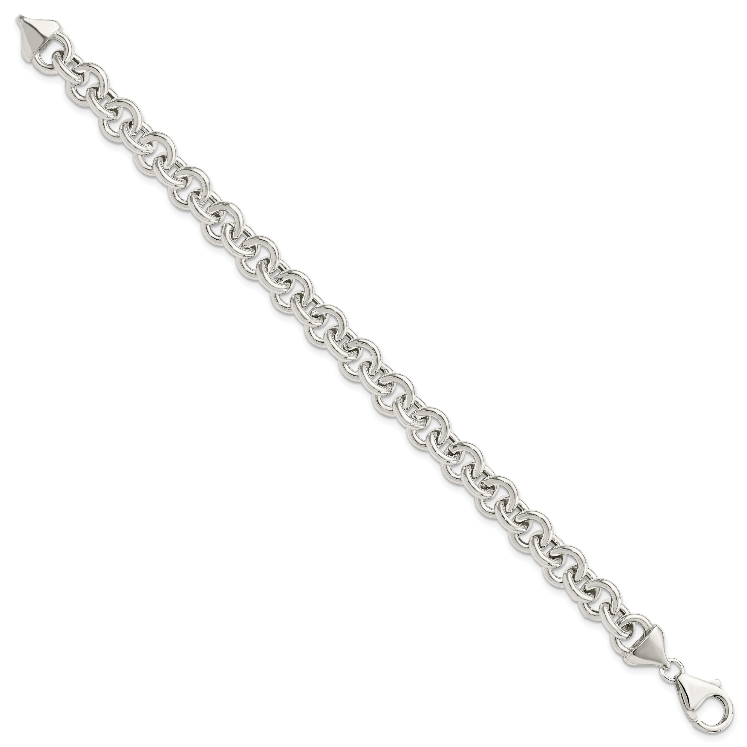 Sterling Silver Polished Fancy Link Bracelet Secondary image