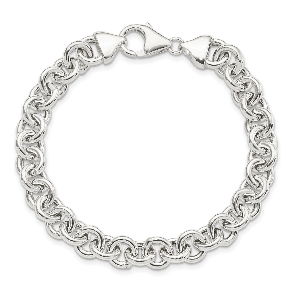 Sterling Silver Polished Fancy Link Bracelet