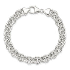 Sterling Silver Polished Fancy Link Bracelet