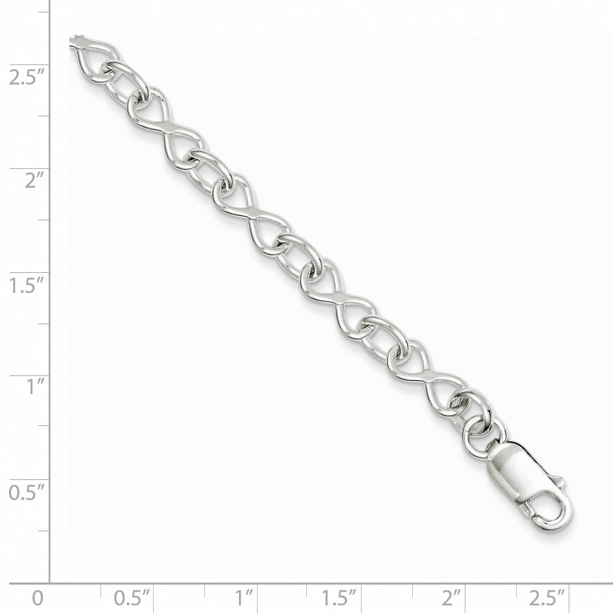 Sterling Silver Polished Fancy Link Bracelet