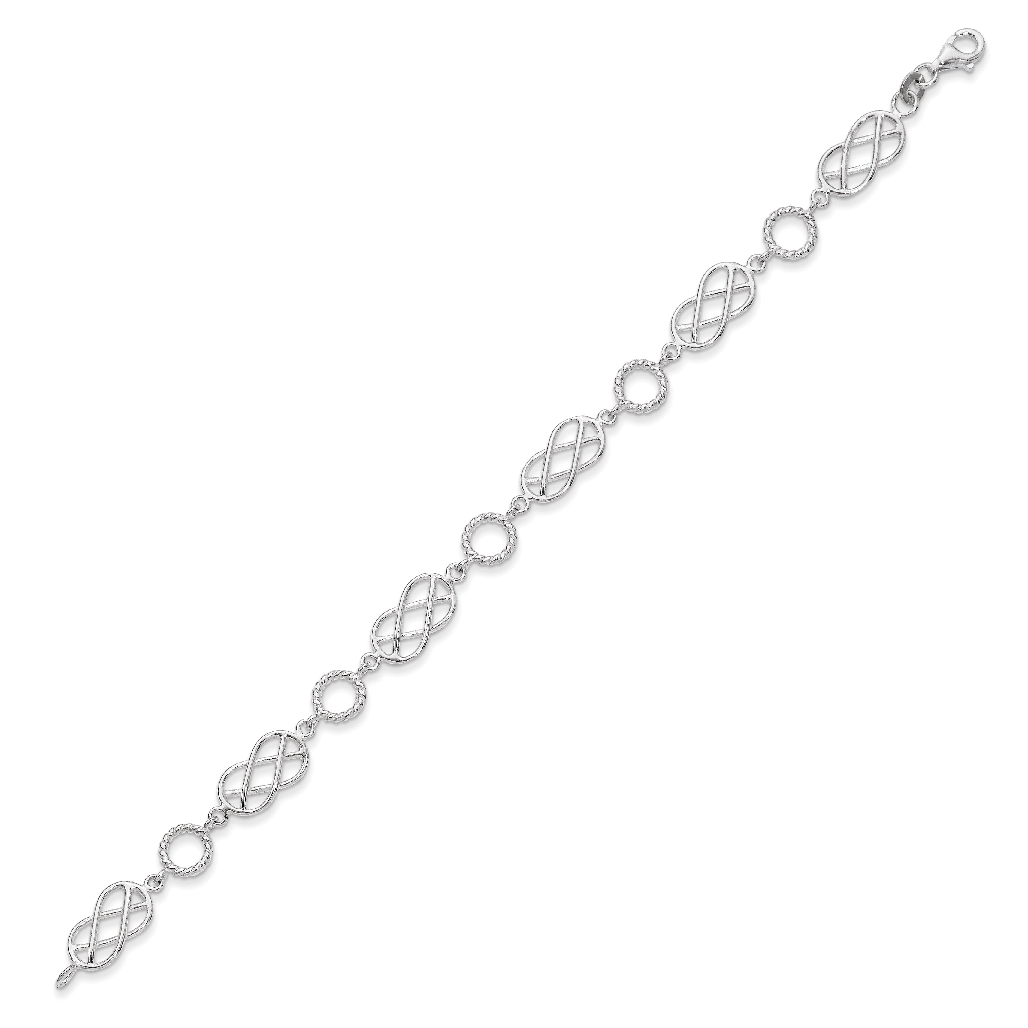 Sterling Silver Pretzel Circle Bracelet Secondary image