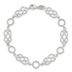 Sterling Silver Pretzel Circle Bracelet