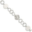 Sterling Silver Polished and Textured Fancy Link Bracelet