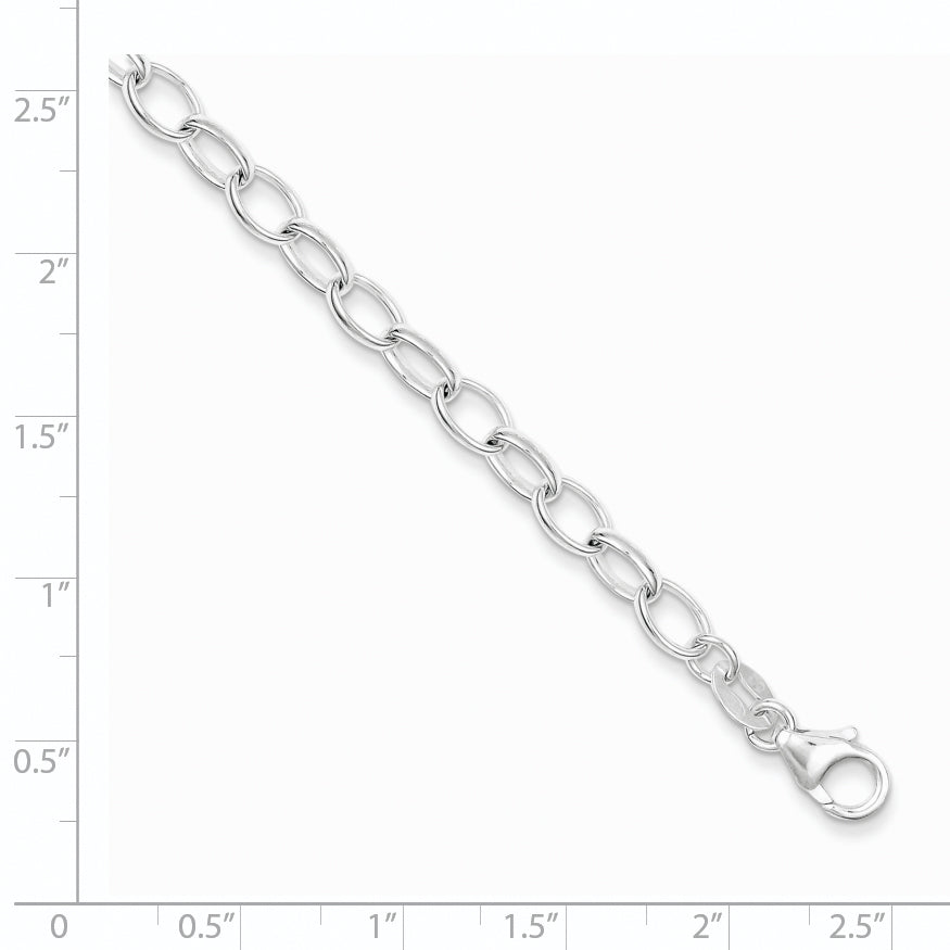 Sterling Silver Polished Fancy Link Bracelet