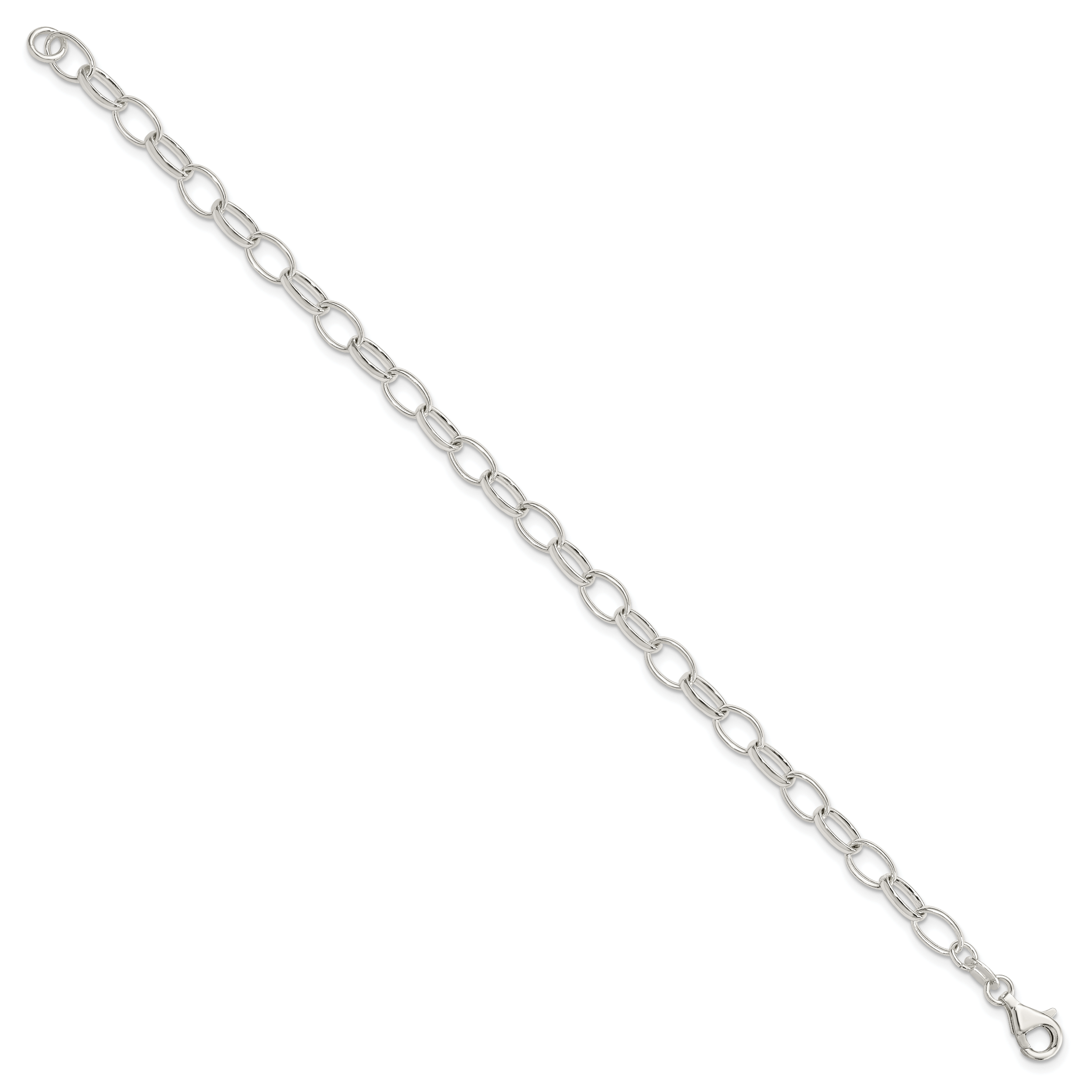 Sterling Silver Polished Fancy Link Bracelet Secondary image