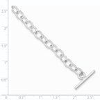 Sterling Silver Polished Fancy Link Toggle Bracelet