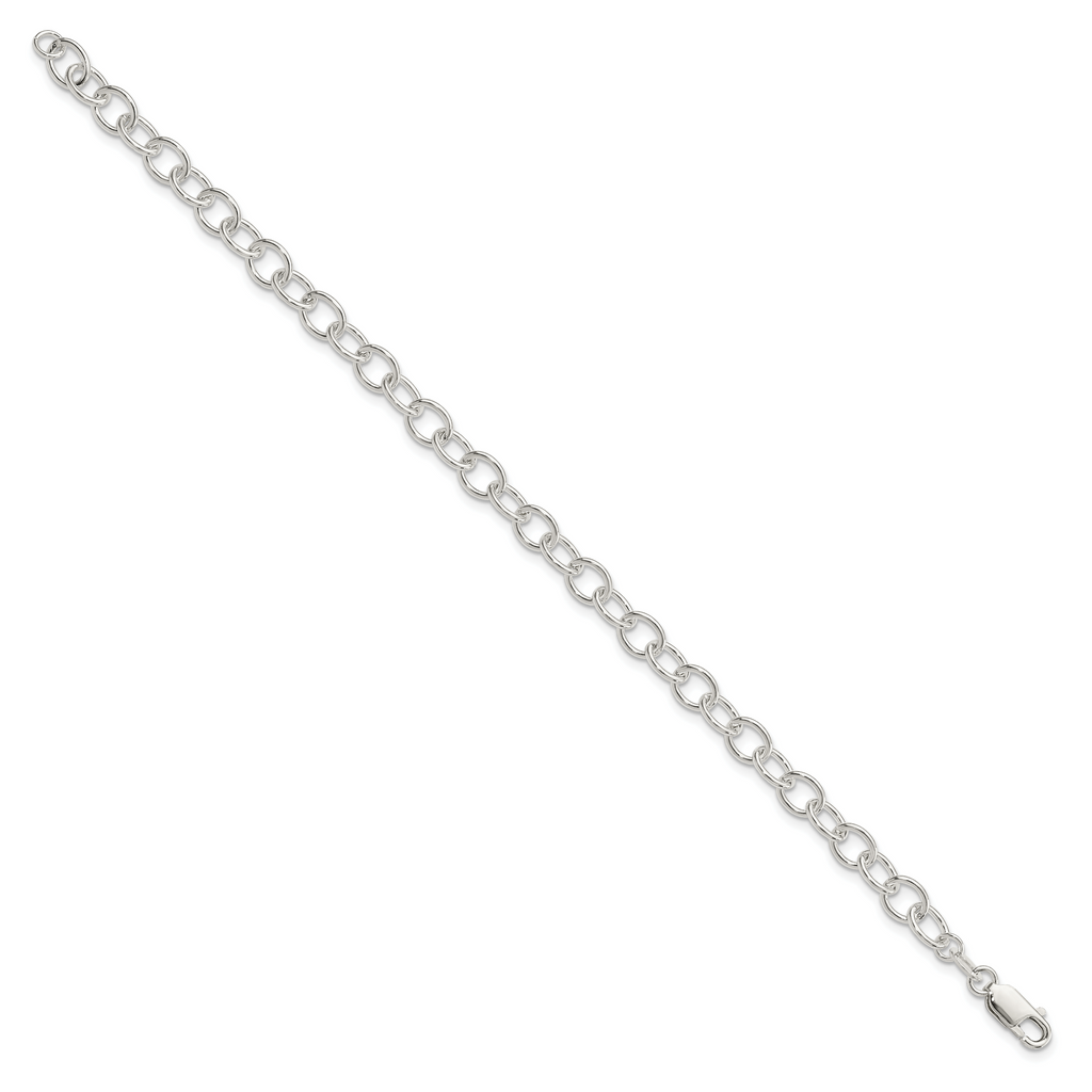 Sterling Silver Polished Fancy Link Bracelet