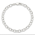 Sterling Silver Polished Fancy Link Bracelet