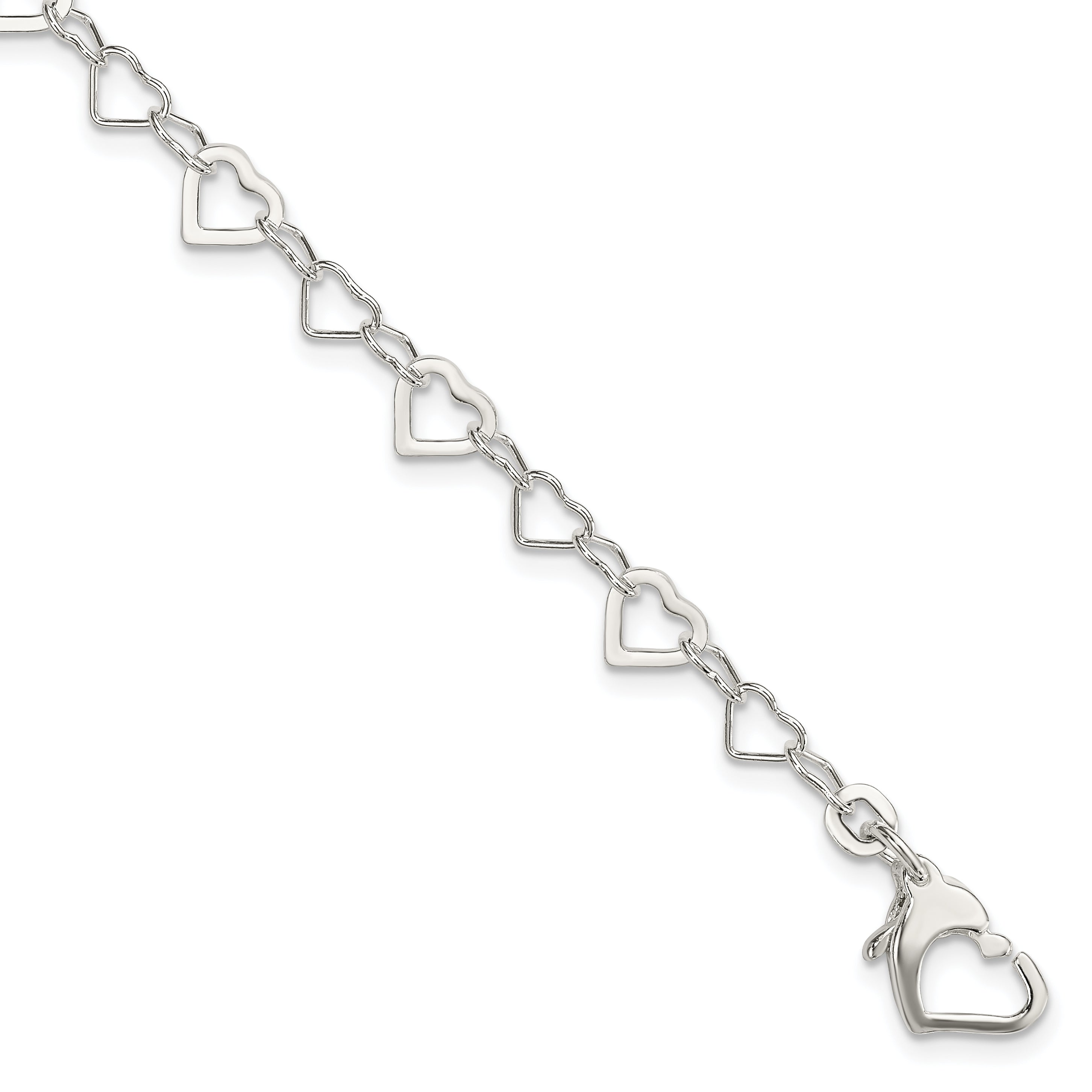 Sterling Silver Linked Heart Bracelet Main image