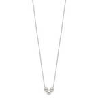 Sterling Silver Polished 3 Bead Necklace