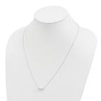 Sterling Silver Polished 3 Bead Necklace