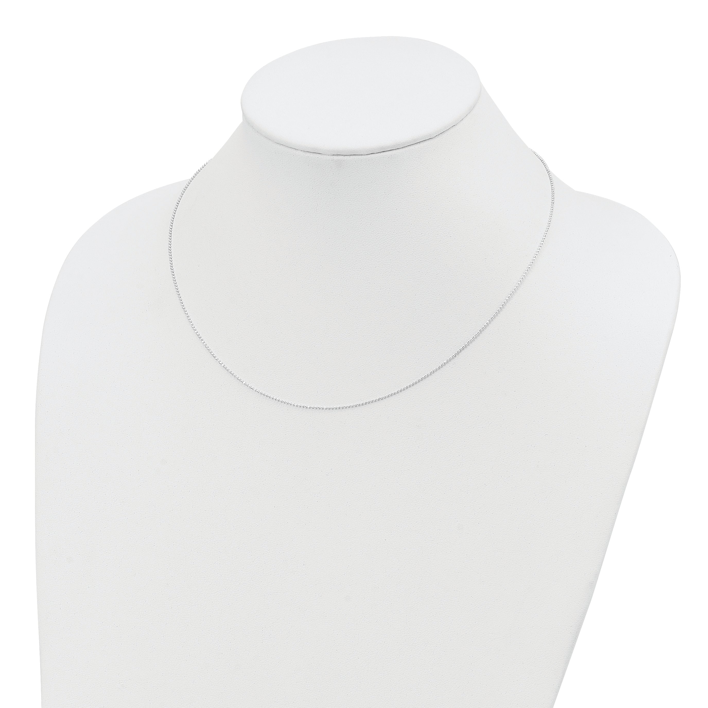 Sterling Silver Polished Beaded Necklace Secondary image