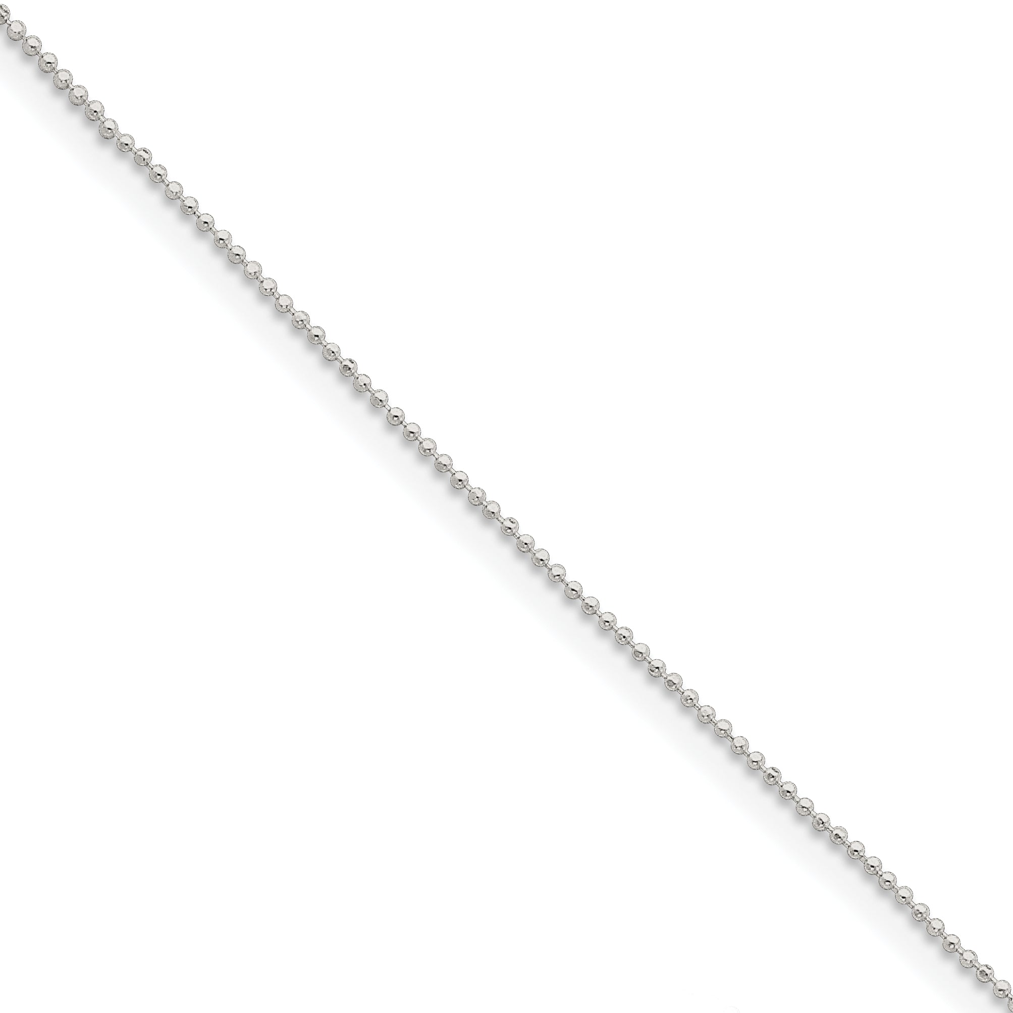 Sterling Silver Polished Beaded Necklace Main image