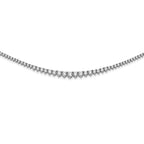 Sterling Shimmer Sterling Silver Rhodium-plated 17 inch 180 Stone Graduated CZ Necklace