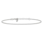 Sterling Silver Puffed Heart Dangle 9 inch Plus 1 inch Extender - Total 10 inch Anklet