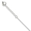 Sterling Silver Puffed Heart Dangle 9 inch Plus 1 inch Extender - Total 10 inch Anklet