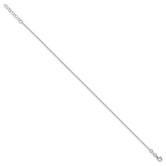Sterling Silver 1.5mm Rolo Chain 9 inch Plus 1 inch Extender - Total 10 inch Anklet
