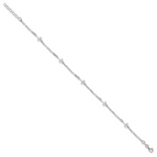 Sterling Silver Dragonflies 8 inch Plus 1 inch Extender - Total 9 inch Anklet