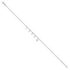 Sterling Silver LOVE Letters 10 inch Plus 1 inch Extender - Total 11 inch Anklet