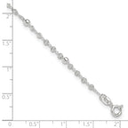 Sterling Silver Beads 10 inch Plus 1 inch Extender - Total 11 inch Anklet