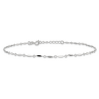Sterling Silver Fancy Link 10 inch Plus 1 inch Extender - Total 11 inch Anklet