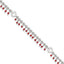 Sterling Silver Red Beads and Heart 10 inch Plus 1 inch Extender - Total 11 inch Anklet