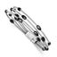 Sterling Silver Ruthenium-plated Bead Slide Clasp Bracelet