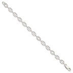 Sterling Silver Polished and Textured Fancy Bracelet