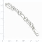 Sterling Silver Polished Oval Link Bracelet