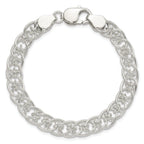 Sterling Silver Polished and Textured Fancy Bracelet