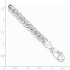 Sterling Silver Polished and Textured Fancy Bracelet