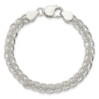 Sterling Silver Polished and Textured Fancy 7.5 inch Bracelet