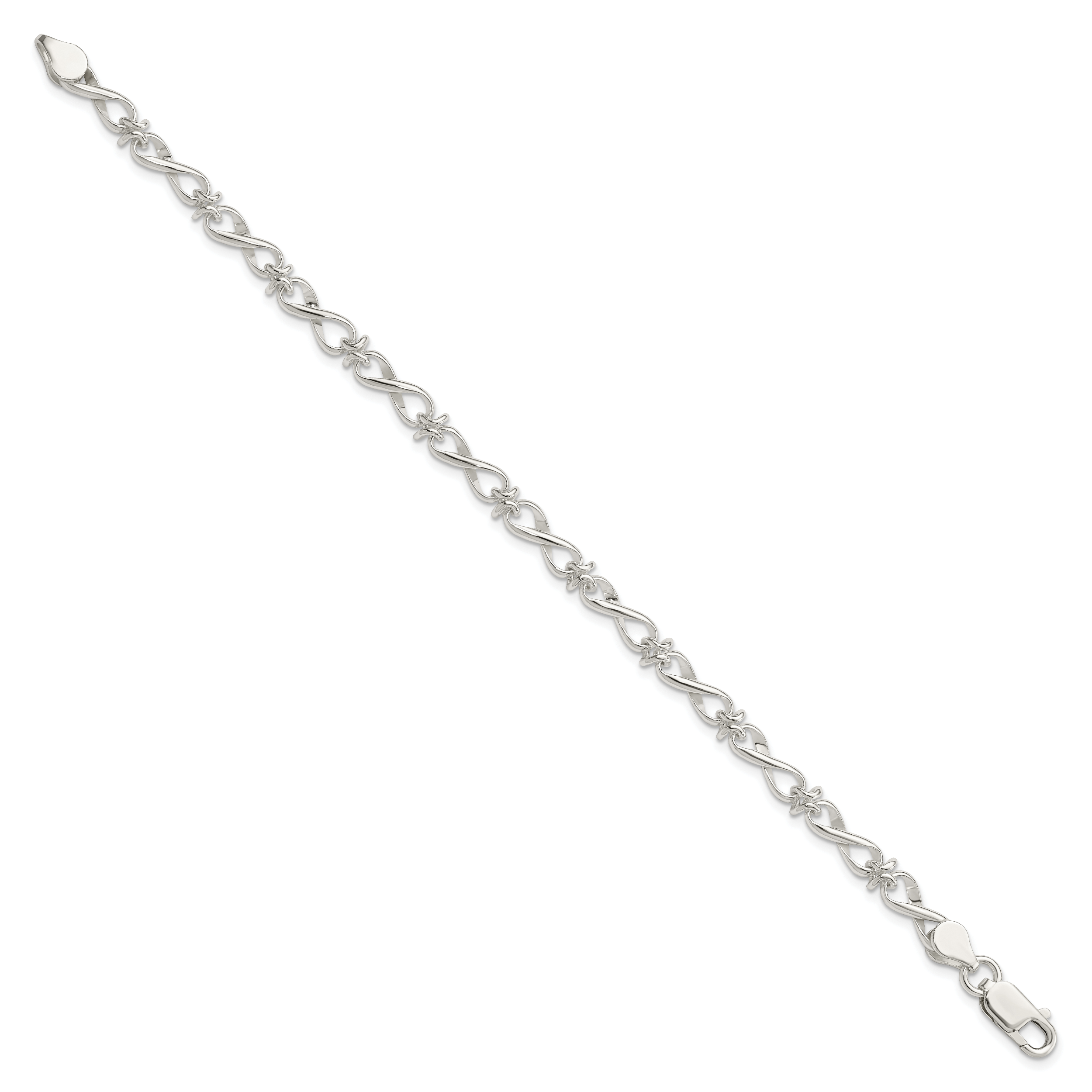Sterling Silver Polished Fancy Link Bracelet Secondary image