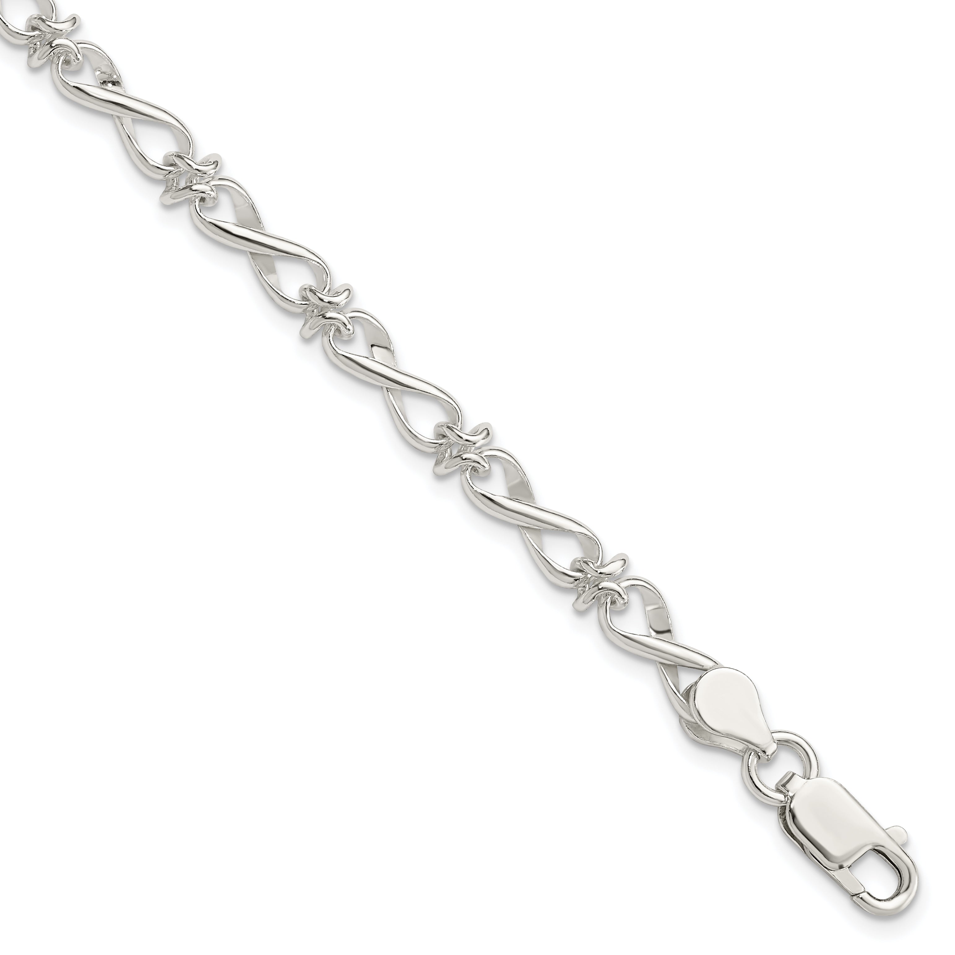 Sterling Silver Polished Fancy Link Bracelet Main image